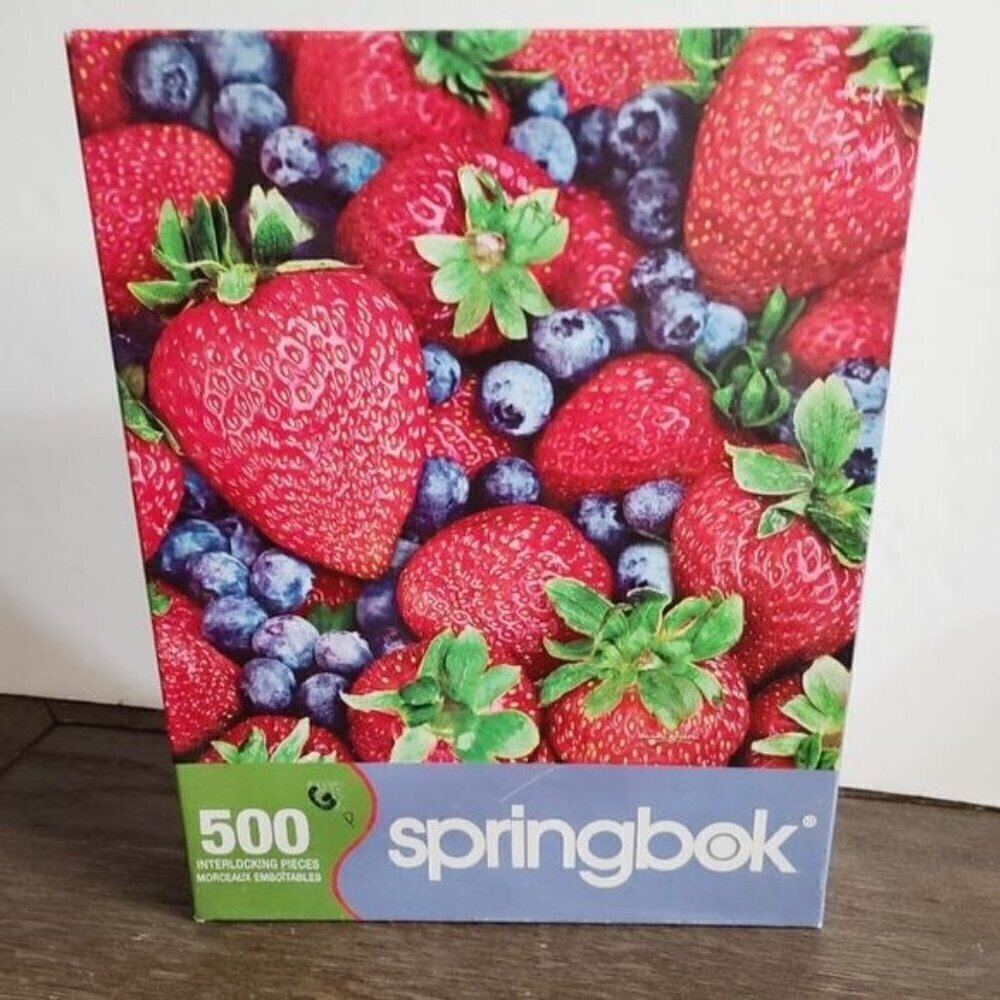Springbok 1000 Piece Strawberry Blueberries Puzzle Fruit Garden Vegan